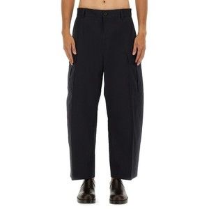 Studio Nicholson Blue Cotton Cargo Pants With Relaxed Fit - NWT
